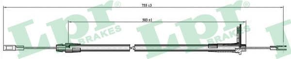 Cable Pull, parking brake C0434B