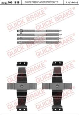 Brake pads accessory kit 109-1886