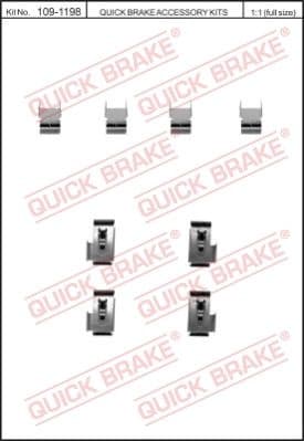 Accessory Kit, disc brake pad 109-1198