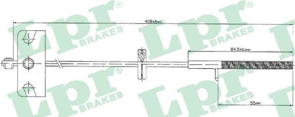 Cable Pull, parking brake C0840B