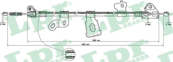 Cable Pull, parking brake C0893B