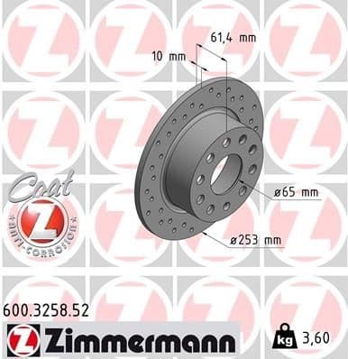 Brake Disc SPORT BRAKE DISC Z 600.3258.52