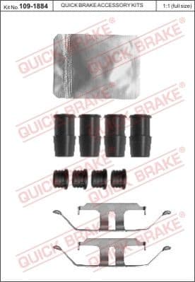 Accessory Kit, disc brake pad 109-1884