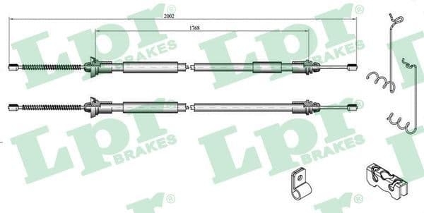 Cable Pull, parking brake C0282B