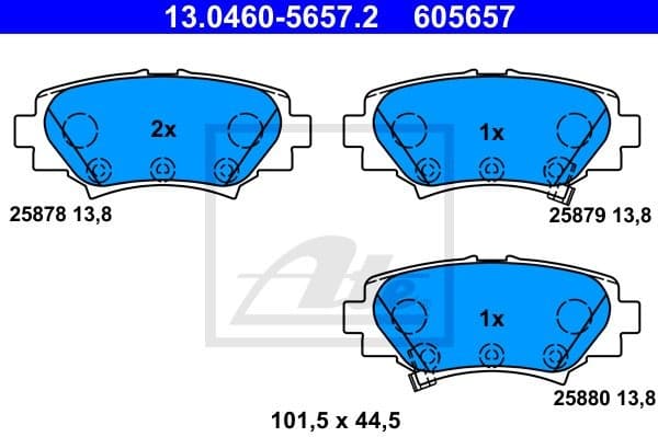 Brake Pad Set, disc brake 13046056572