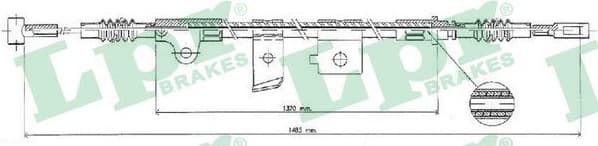 Cable Pull, parking brake C0496B