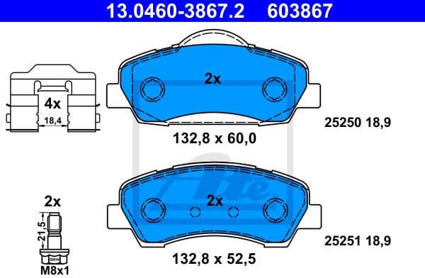 Brake Pad Set, disc brake 13046038672