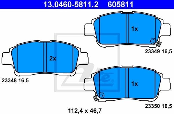 Brake Pad Set, disc brake 13.0460-5811.2