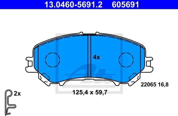 Brake Pad Set, disc brake 13046056912