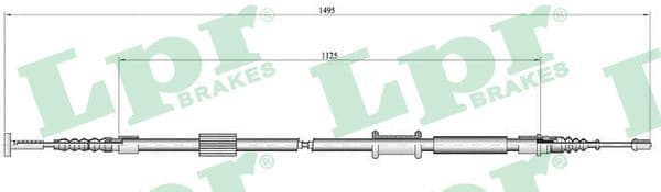 Cable Pull, parking brake C1448B