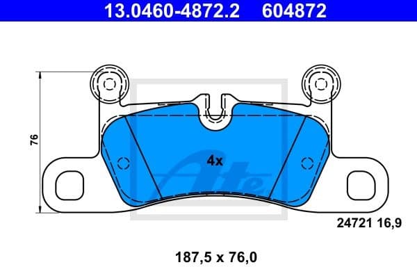 Brake Pad Set, disc brake 13046048722