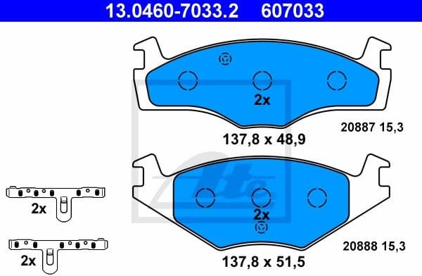 Brake Pad Set, disc brake 13046070332