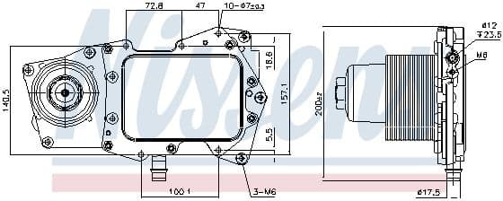Oil Cooler, engine oil ** FIRST FIT ** 90945