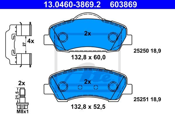 Brake Pad Set, disc brake 13046038692
