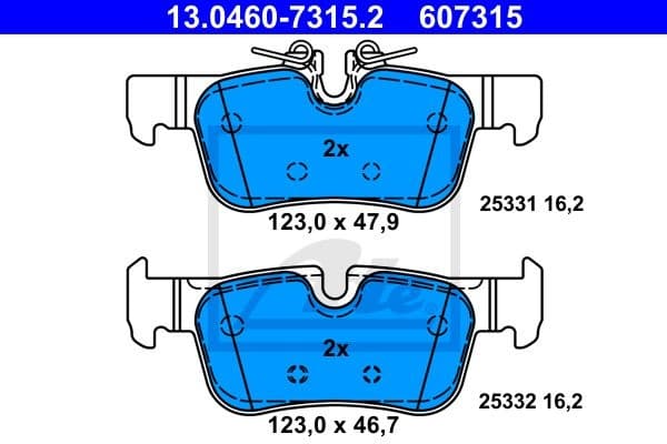 Brake Pad Set, disc brake 13.0460-7315.2