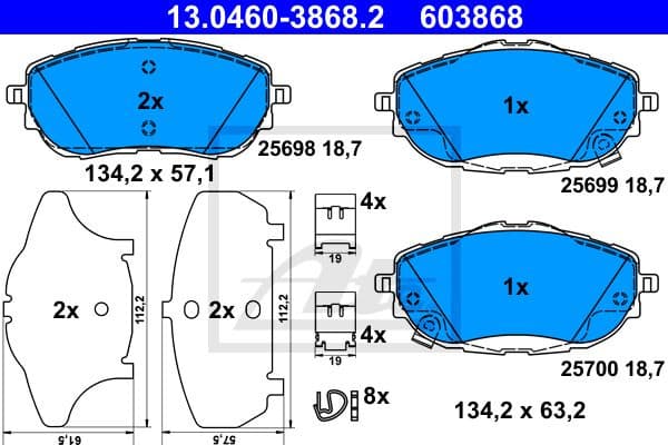 Brake Pad Set, disc brake 13046038682