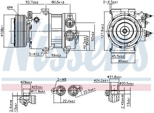 Compressor, air conditioning ** FIRST FIT ** 890179