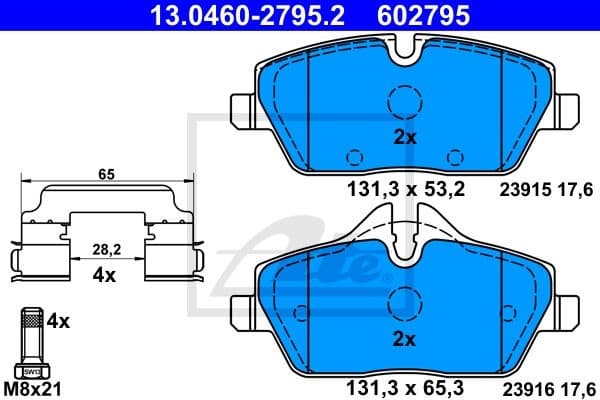 Brake Pad Set, disc brake 13046027952