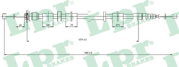 Cable Pull, parking brake C0520B