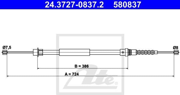 Cable Pull, parking brake 24372708372