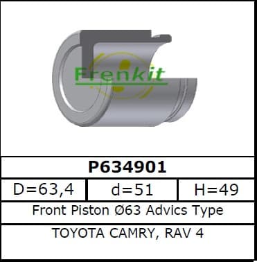 Brake caliper piston front P634901