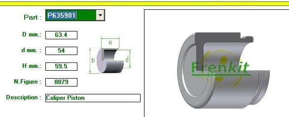 Brake caliper piston rear P635901