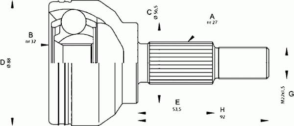 CV joint outer PRJ293