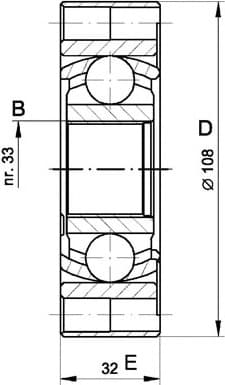 CV joint inner PRJ508