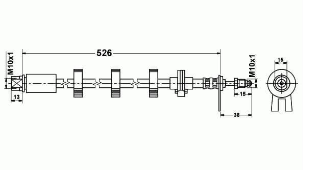 Brake hose front PU21.162