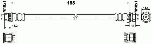Brake hose rear RT21.192