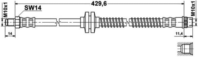 Brake hose front RT21.209