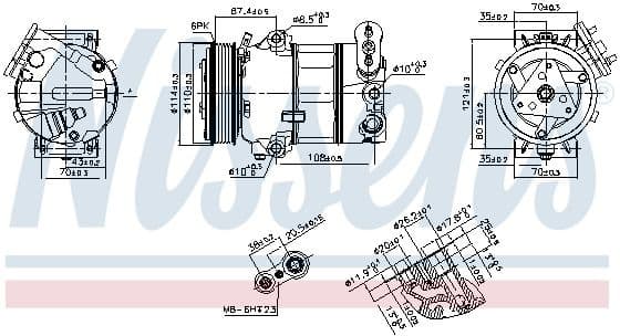 Compressor, air conditioning ** FIRST FIT ** 890339