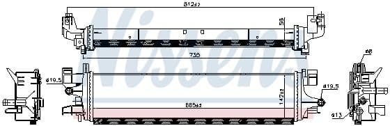 Low Temperature Cooler, charge air cooler 606032