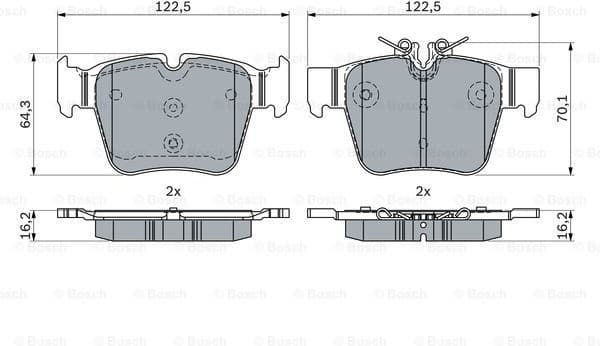 Brake Pad Set, disc brake 0 986 424 334