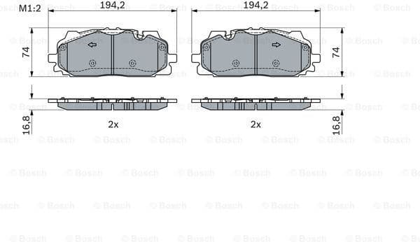 Brake Pad Set, disc brake 0 986 424 429