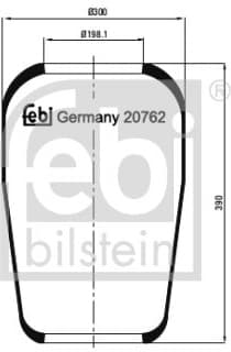 Bellow, air suspension 20762