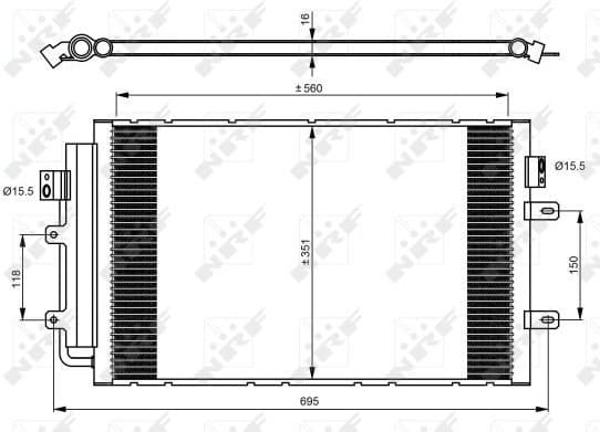 Condenser, air conditioning EASY FIT 350083