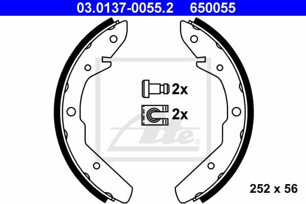Brake Shoe Set 03.0137-0055.2