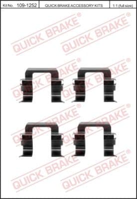 Accessory Kit, disc brake pad 109-1252