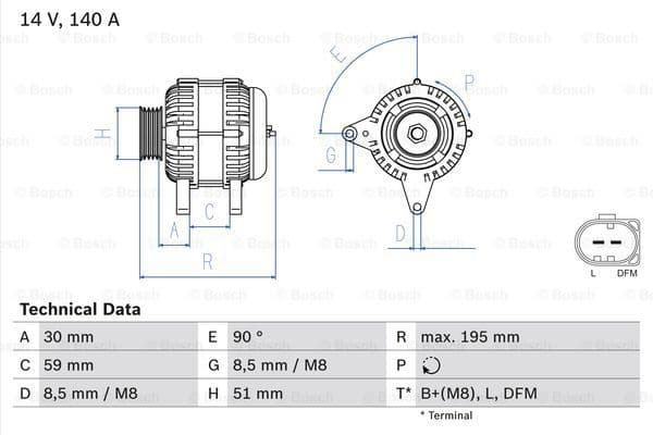Alternator 0986082230