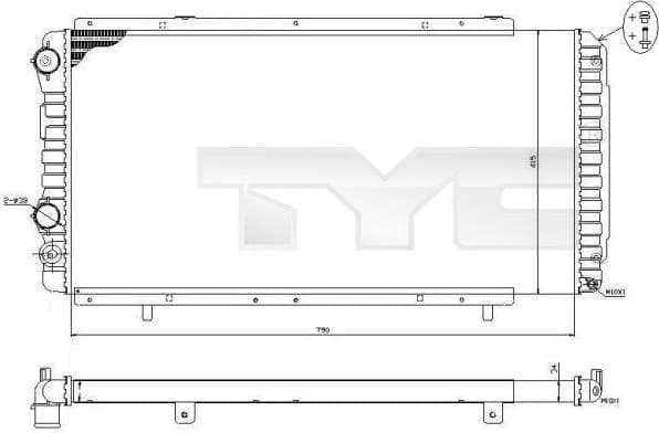 Radiator, engine cooling 7090014R