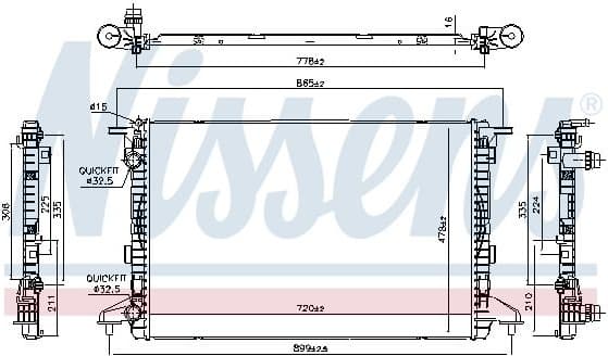 Radiator, engine cooling 606463