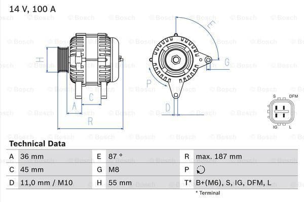 Alternator 0986046120