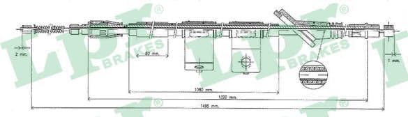 Cable Pull, parking brake C0323B