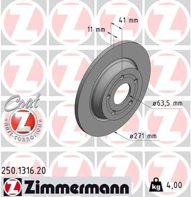 Brake Disc COAT Z 250.1316.20