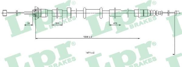 Cable Pull, parking brake C0519B