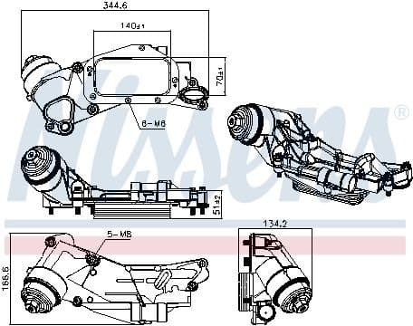 Oil Cooler, engine oil ** FIRST FIT ** 90930