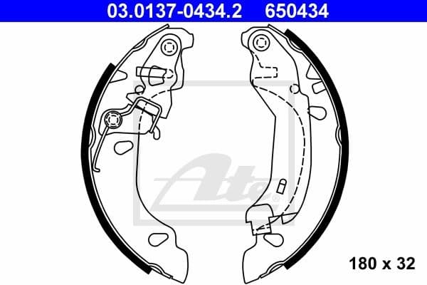Brake Shoe Set 03.0137-0434.2