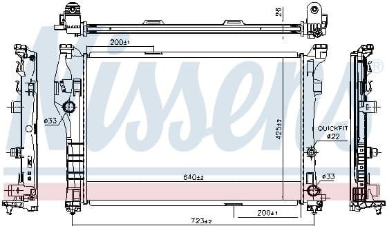 Radiator, engine cooling ** FIRST FIT ** 627044
