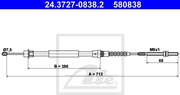Cable Pull, parking brake 24372708382